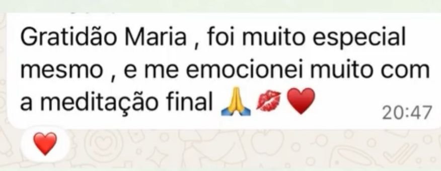 Mensagem de uma participante da Jornada Relembrar